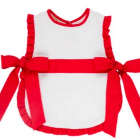 Beaufort Bonnet Co. Carolina Cover Up White W/Red Bows Ruffles Swim Pool NWT 7 - Picture 6 of 9